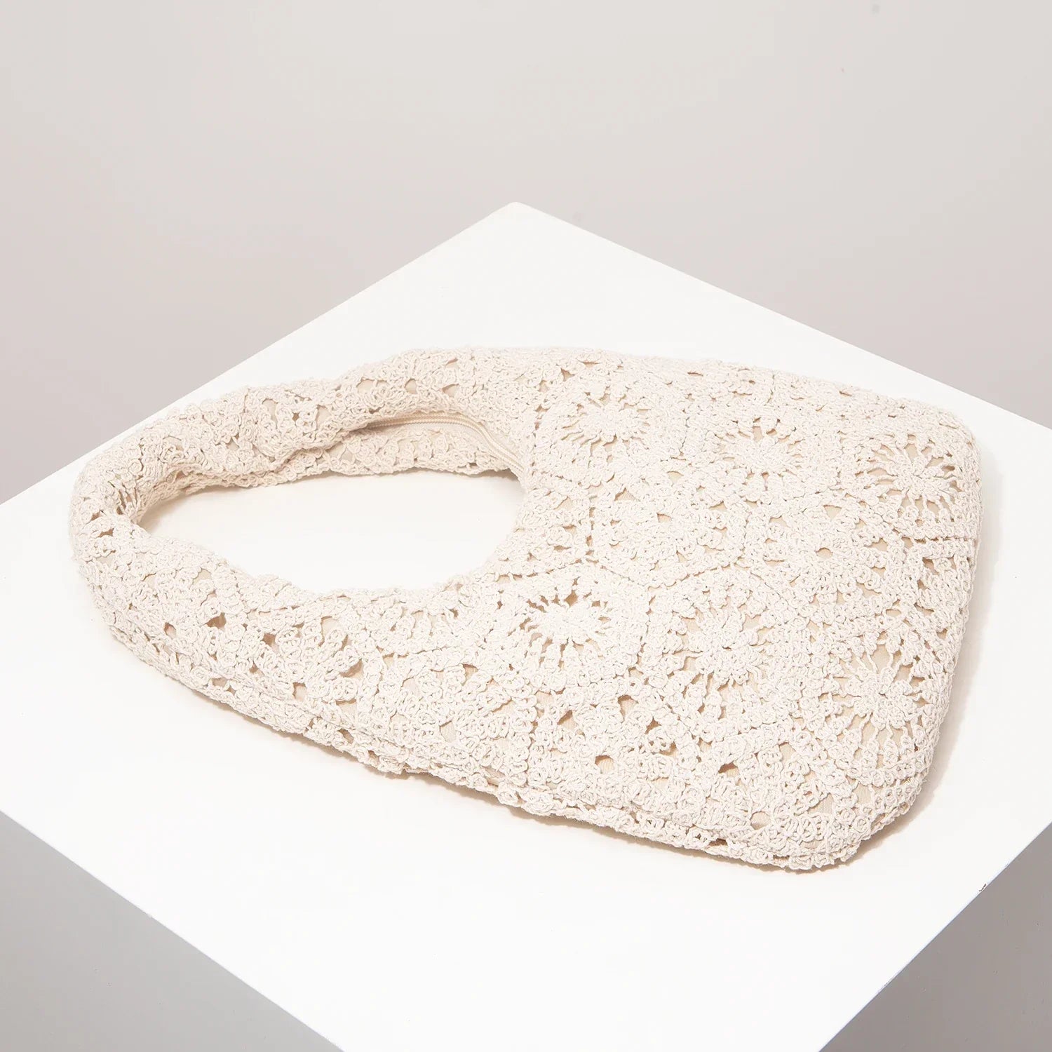 Pattern Hollow Shoulder Bag - Piña Colada