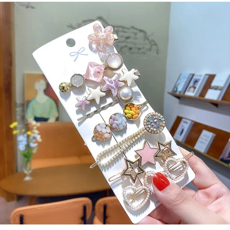 Trendy Geometric Hairpins for Women - Piña Colada