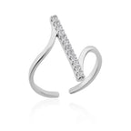 Stainless Steel Zircon Adjustable Ring - Piña Colada
