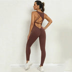Seamless Sleeveless Yoga Jumpsuit for Women - Piña Colada