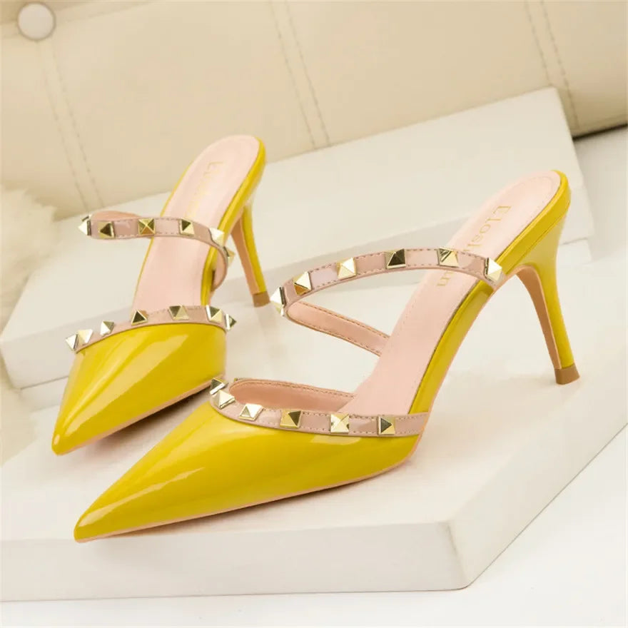 Pointy Toe High Heels - Piña Colada