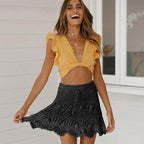 Handmade Crochet Hollow Out Swimwear Cover Up - Piña Colada