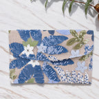 Floral Sequin Straw Clutch - Piña Colada