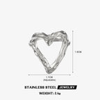 Gold Color Stainless Steel Heart Ring - Piña Colada