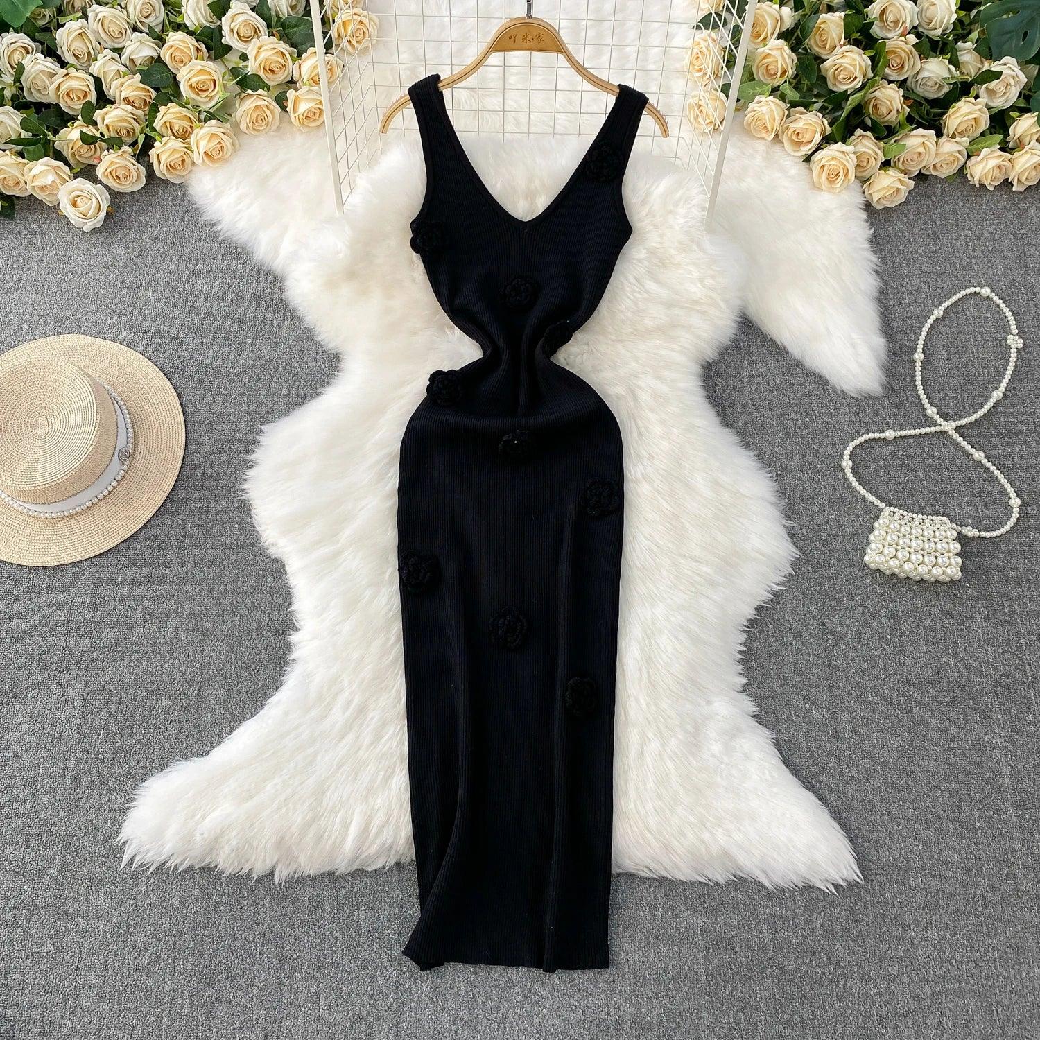 Chic Off Bodycon Dress Wrap Knitted - Piña Colada