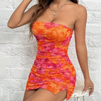 Tropical Bliss Mini Dress - Piña Colada