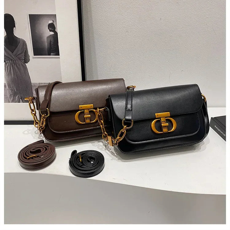 Casual Leather Satchel Bag for Women - Piña Colada