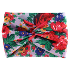 Printed Wide Elastic Headband - Piña Colada