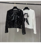 Sequins Jacket Bow Top - Piña Colada
