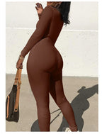 One-piece Tight Hip Lifting Jumpsuit - Piña Colada