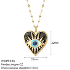 Gold Pendant Long Stainless Steel Chains - Piña Colada