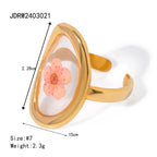 18k Gold Plated Minimalist Ring - Piña Colada