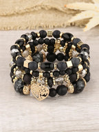 Boho Acrylic Beads Bracelet Set - Piña Colada