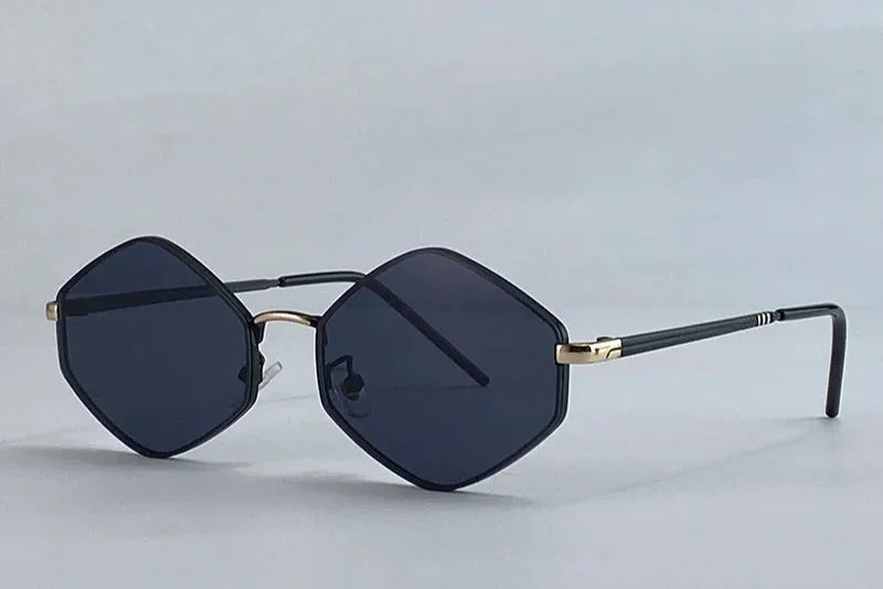 Small Frame Hexagon Punk Sunglasses - Piña Colada