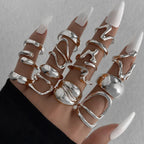 15Pcs/Set Smooth Rings - Piña Colada