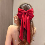 Large Bow Ribbon Hair Clip - Piña Colada