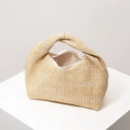 Pleated Straw Bag - Piña Colada