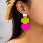 Colorful Geometric Earrings - Piña Colada