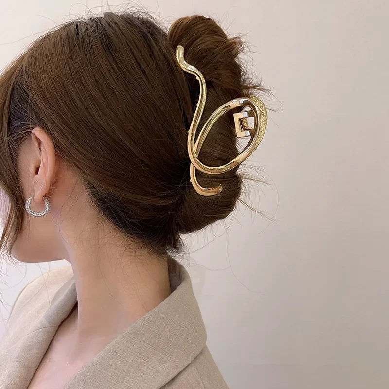 Metal Geometric Hair Claws - Piña Colada