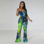 Floral Bodycon Jumpsuit - Piña Colada