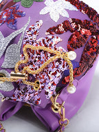 New Artistic Shoulder Bag Women Fashionable Sequins Crossbody - Piña Colada