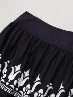 Hand-Painted Oversized 2-Piece Set – Backless Crop Top & Flowing Skirt - Piña Colada