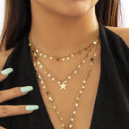 3Pcs/Set Star Tassel Long Pendant Necklace - Piña Colada