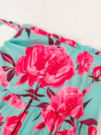 Hand-Painted Oversized 2-Piece Set – Backless Crop Top & Flowing Skirt - Piña Colada