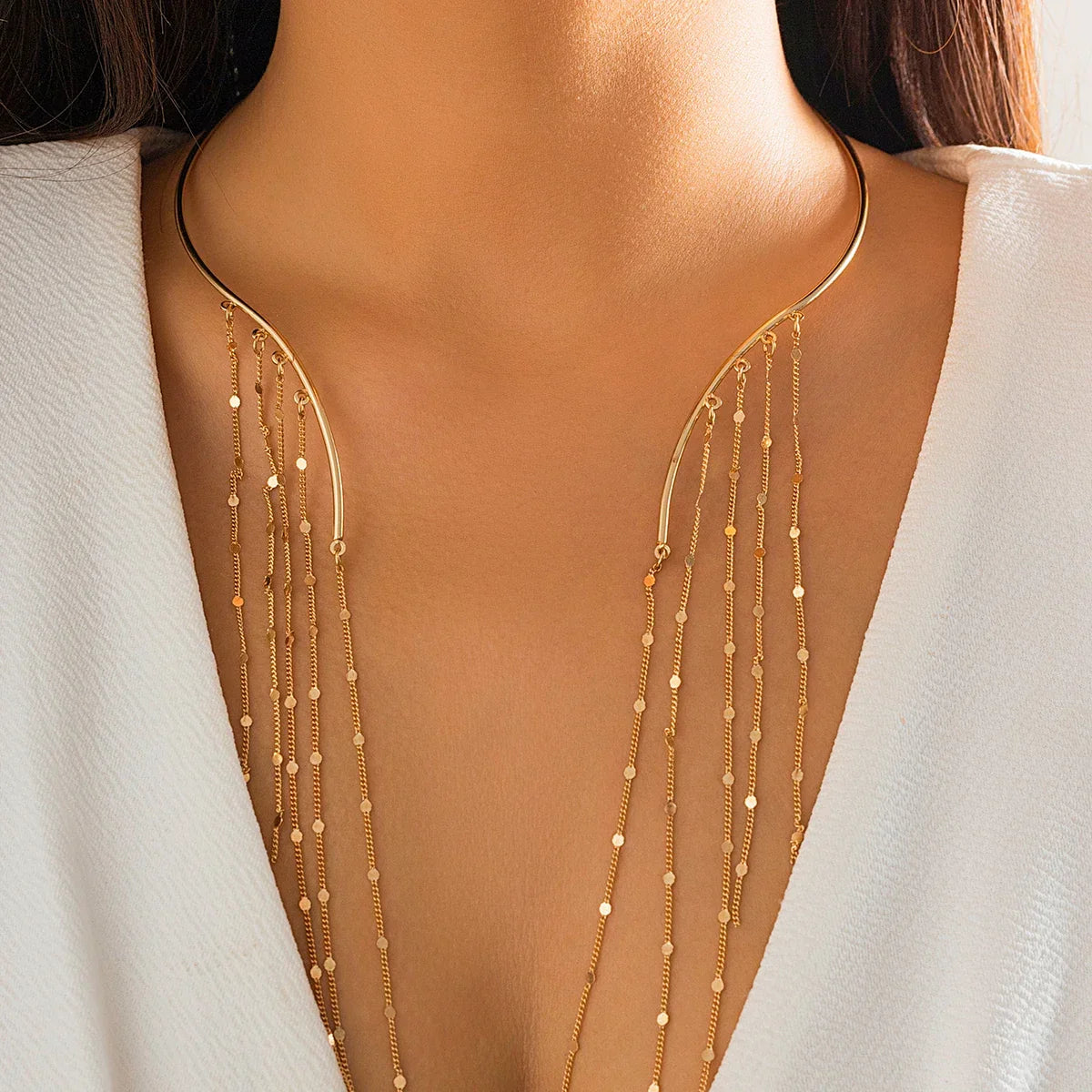 Pearl Star Necklace Open Collar - Piña Colada