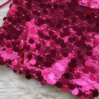Sequin Top And Skirt Set Sparkly - Piña Colada