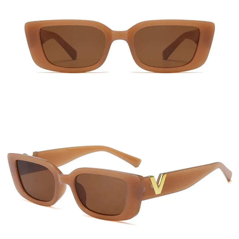 Fashion Rectangle Sunglasses Women - Piña Colada