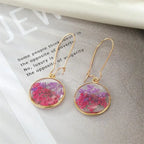 Natural Flower Dangle Earrings - Piña Colada