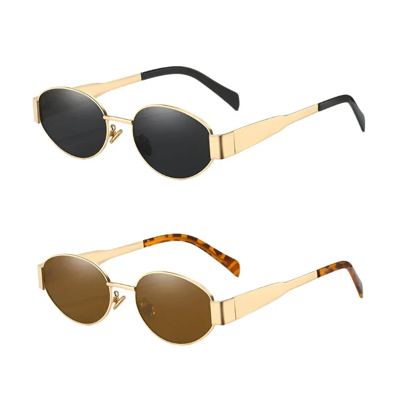 UV400 Sun Glasses Alloy Oval Eyewear - Piña Colada