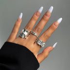 6Pcs/Set Vintage Sun Starfish Open Rings - Piña Colada