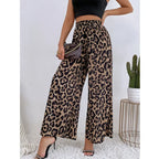 Retro Leopard Print Wide Leg - Piña Colada