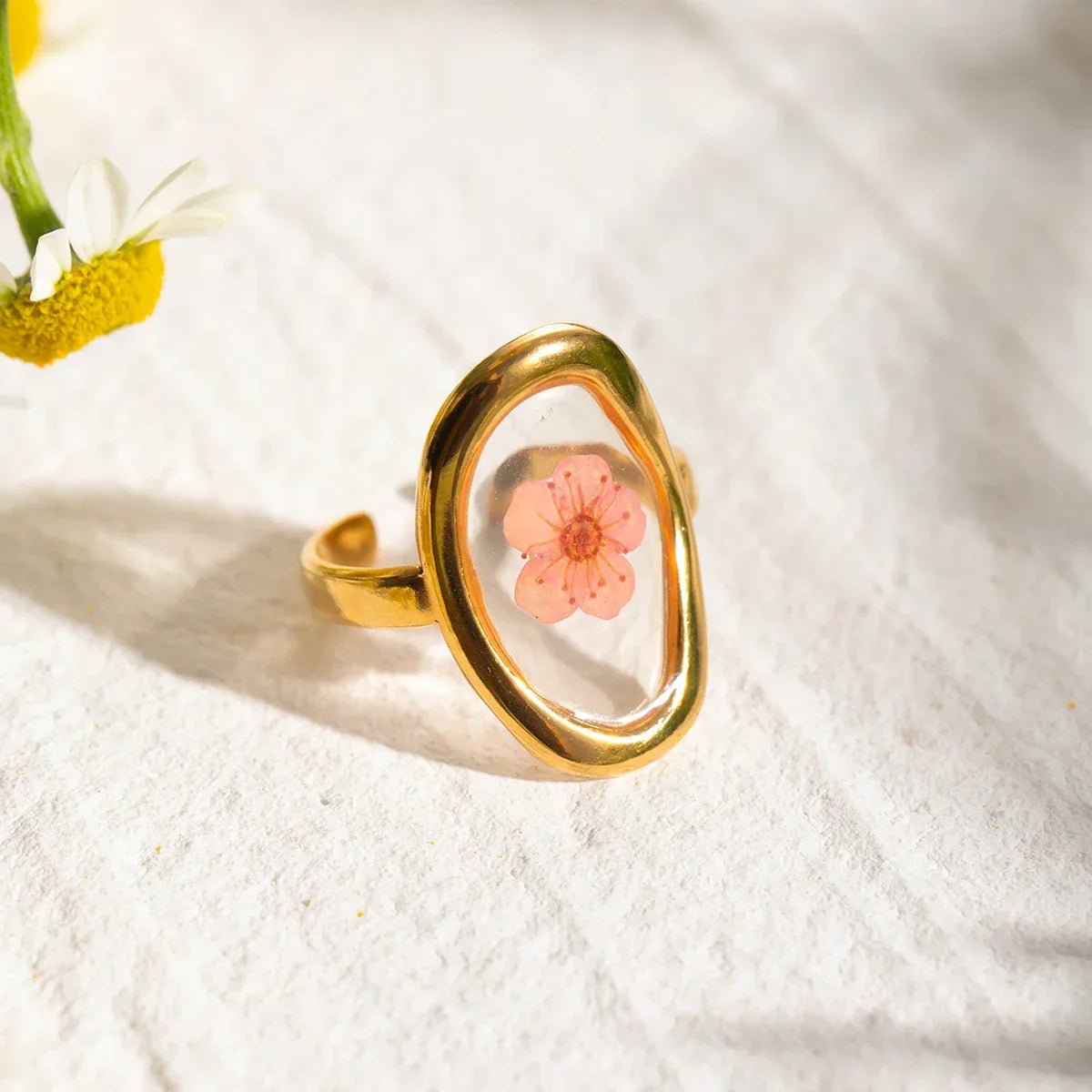 18k Gold Plated Minimalist Ring - Piña Colada