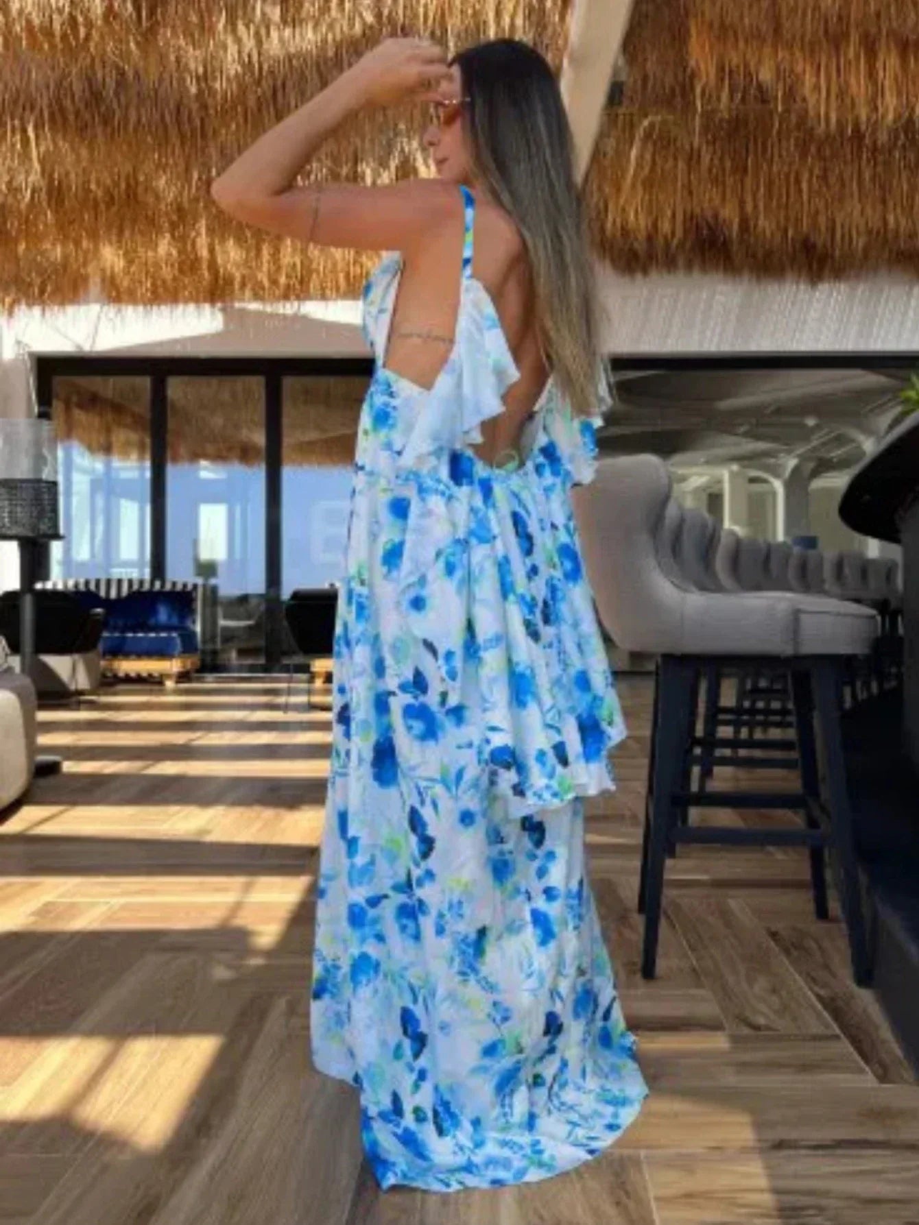 Beach Dress – V-Neck Summer Dress - Piña Colada