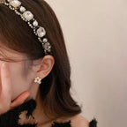 Pearl & Rhinestone Headband - Piña Colada