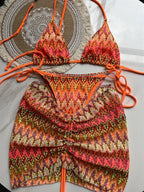 Swimsuit Colored Knitted Bikini - Piña Colada