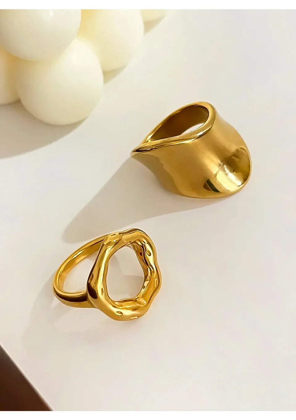 Gold Plated Rings - Piña Colada