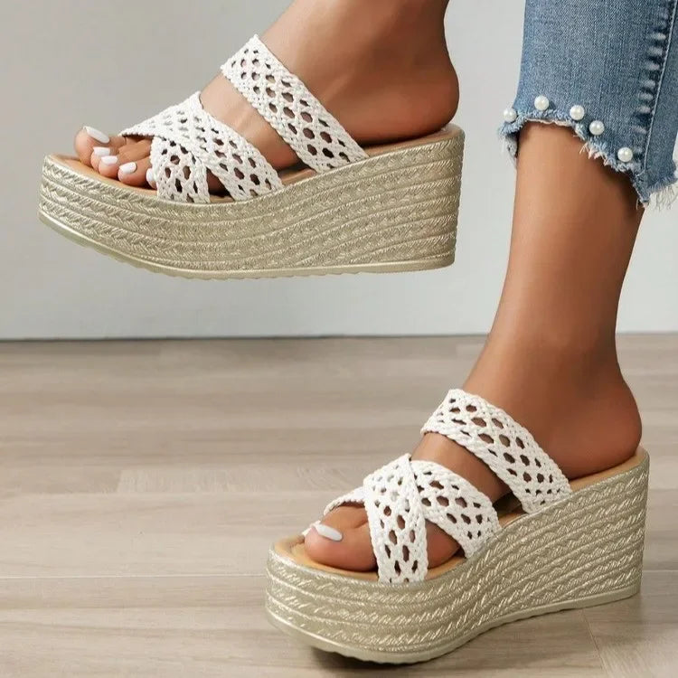 Thick Sole Slides Platform - Piña Colada