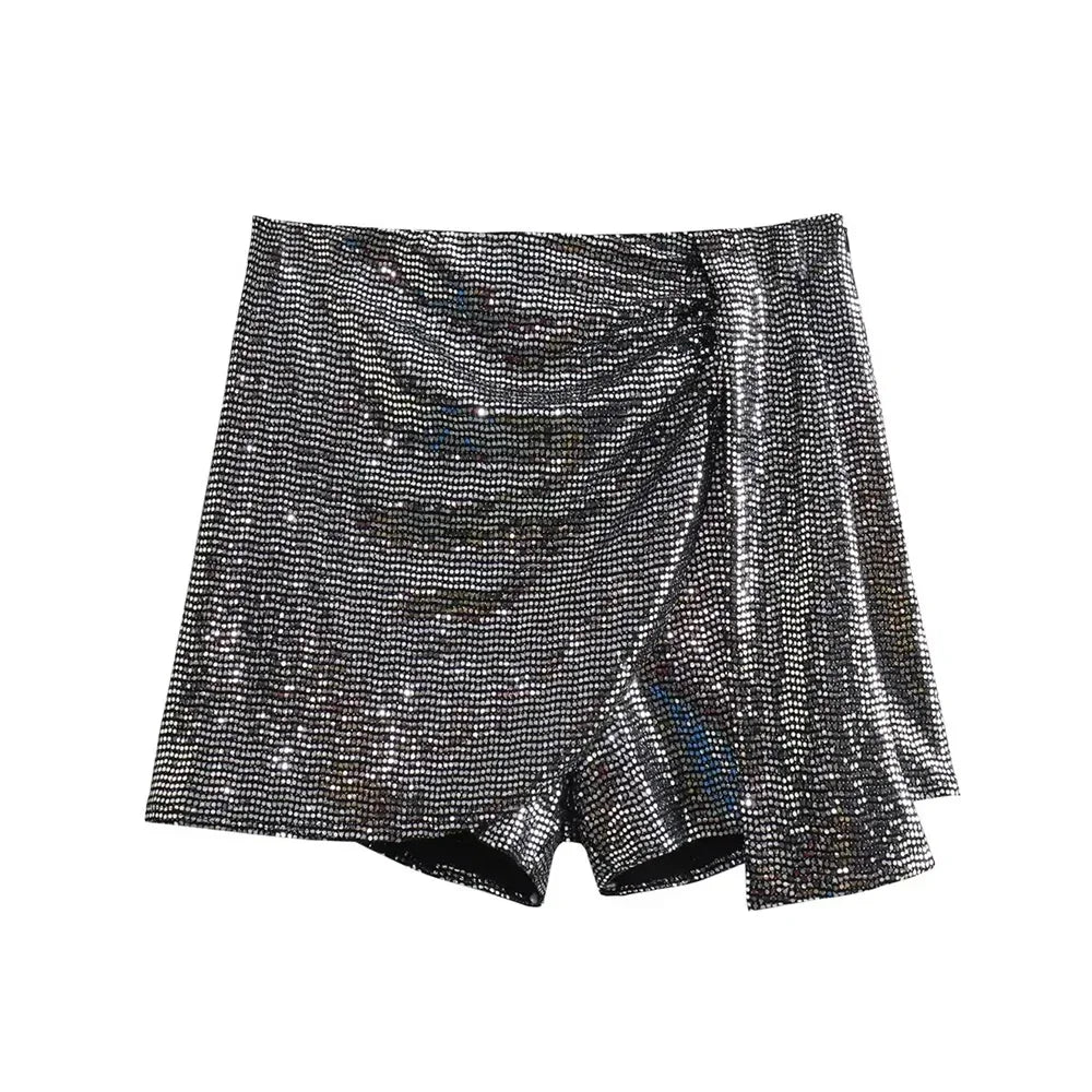 Sequin Shorts Skirts - Piña Colada