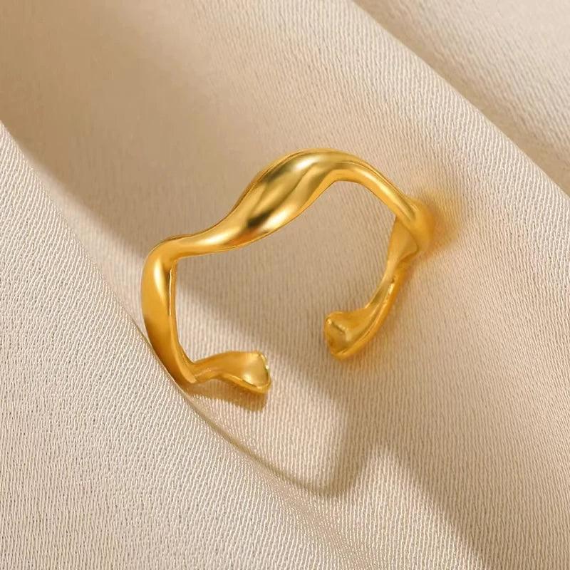 Stainless Steel Rings for Women Gold - Piña Colada