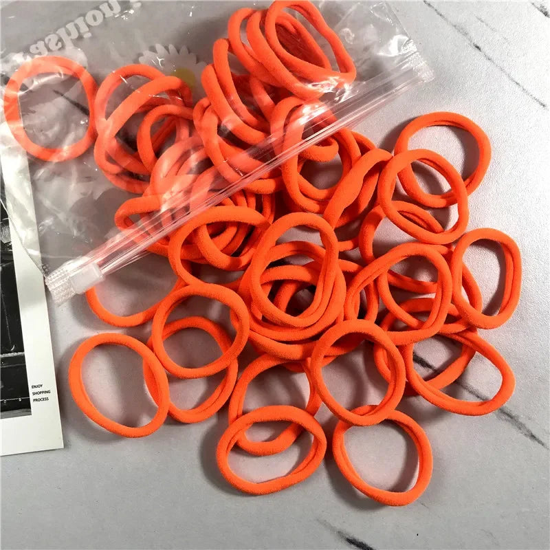 50PCS Elastic Hair Bands Set - Piña Colada