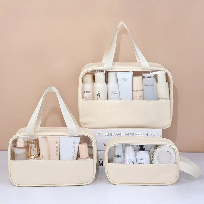 Portable Travel cosmetic bag Transparent - Piña Colada