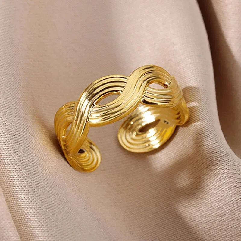 Stainless Steel Rings for Women Gold - Piña Colada