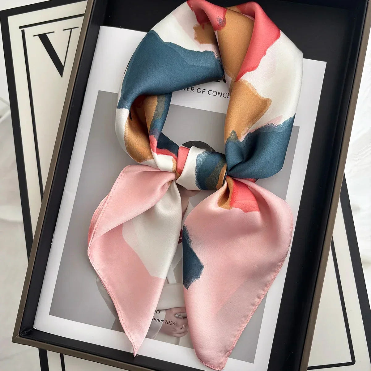 Silk Square Scarf Spring - Piña Colada
