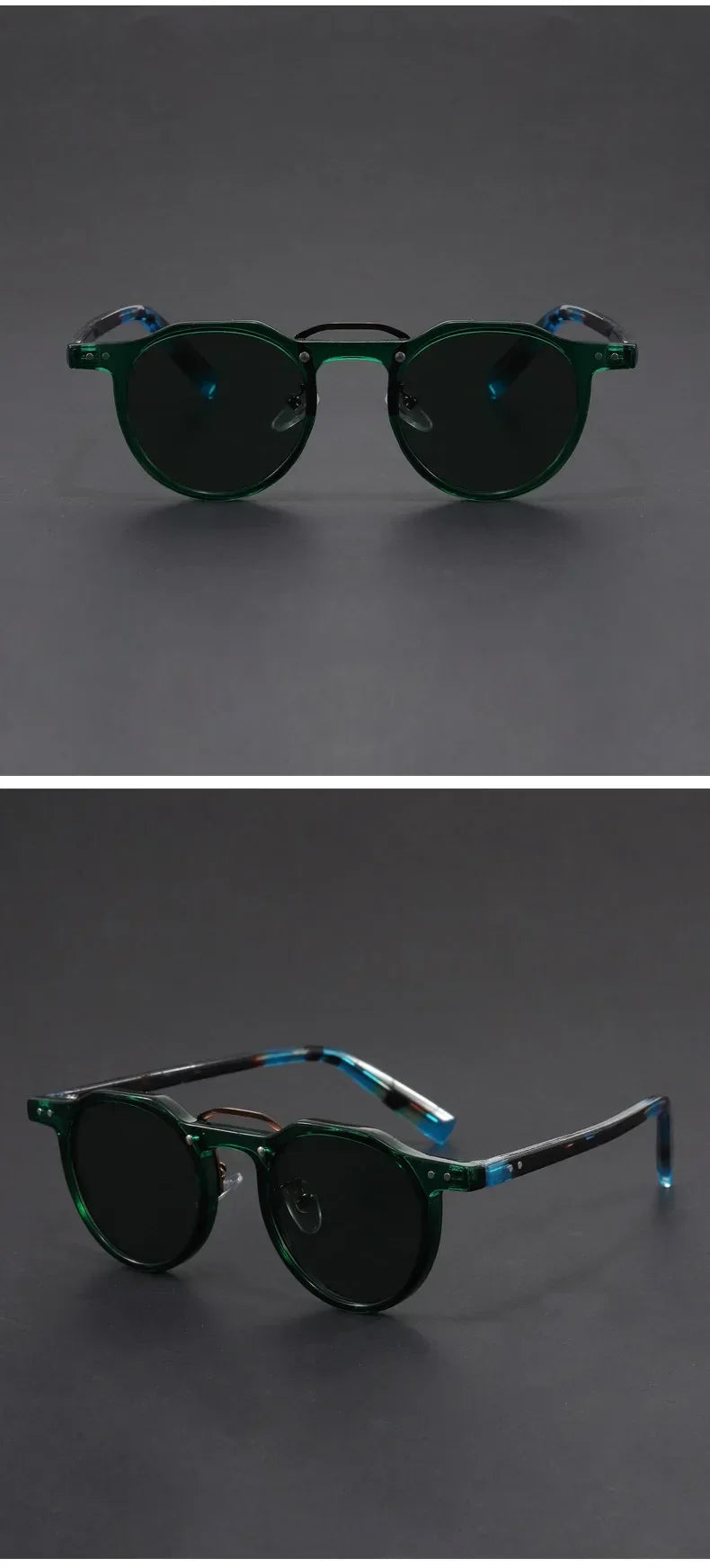 Retro Metal Frame Oval Sunglasses - Piña Colada