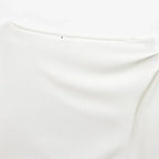Asymmetrical Square Neck Crop Blouse – Streetwear Chic - Piña Colada