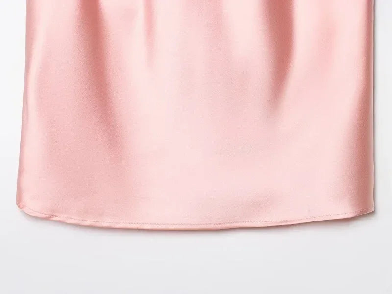 Satin Backless Camisole – Elegant Summer Essential - Piña Colada